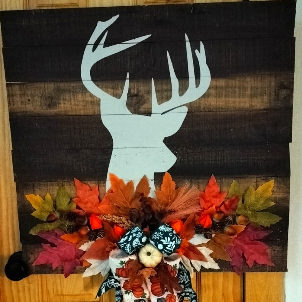 Fall deer wall hanging